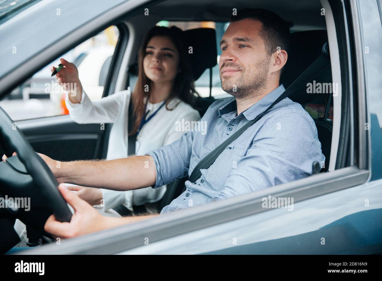 Female driving instructor teaching at Road2Pass